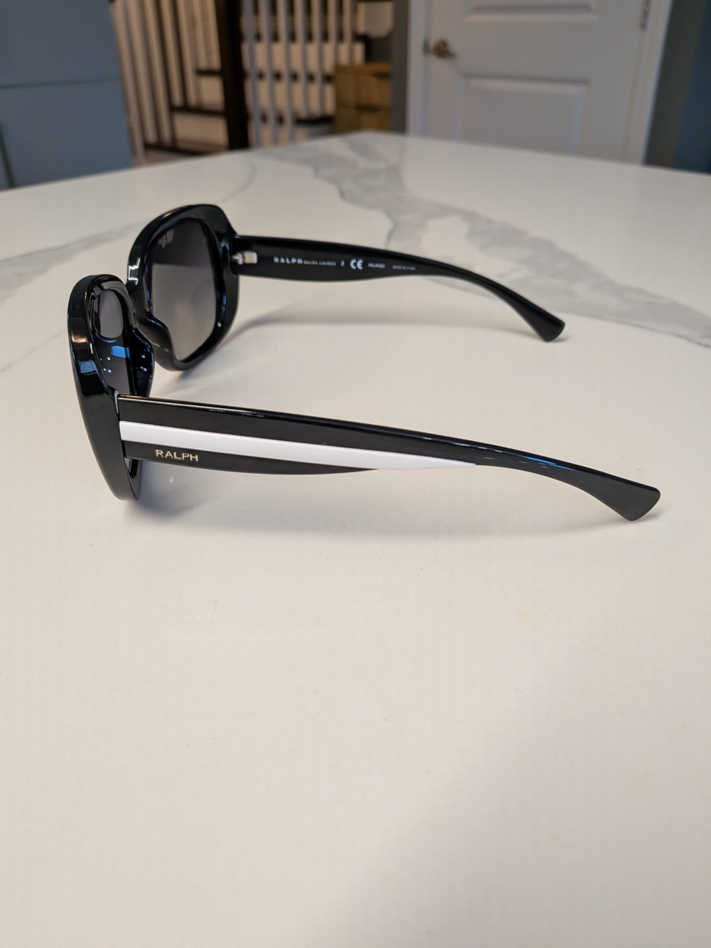 Ralph Lauren Black and White Polarized Women's Sunglasses